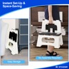 STOODER Folding 2-Step Stool - Upgraded Stable A-Frame, Safety Lock,