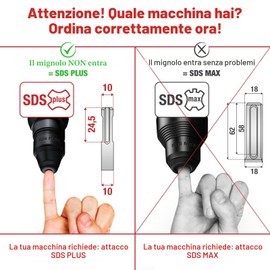 SCHWABENBACH® Scalpello per Piastrelle SDS Plus 75 x 250mm - Angolato 30°