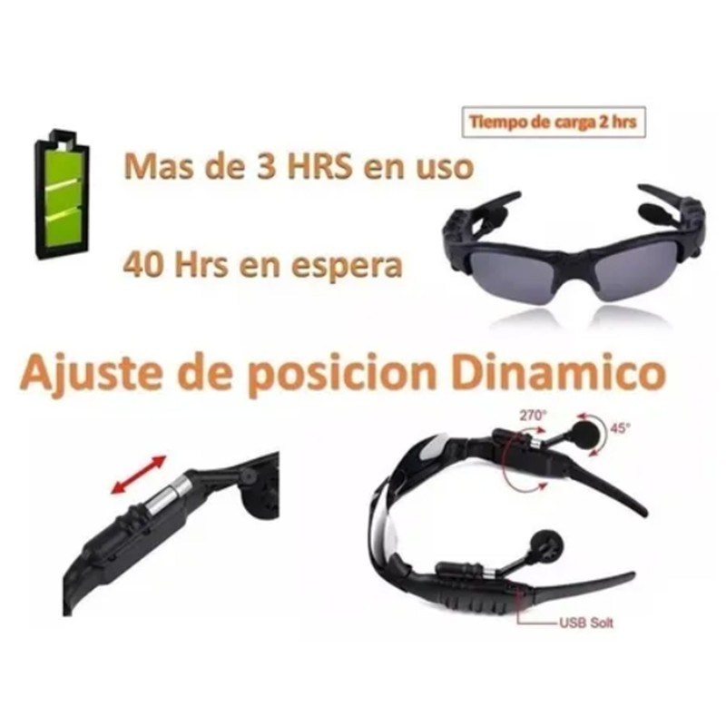 Sunglasses Headset USB Charging Bluetooth 4.1 Ear Buds Stereo Bluetooth