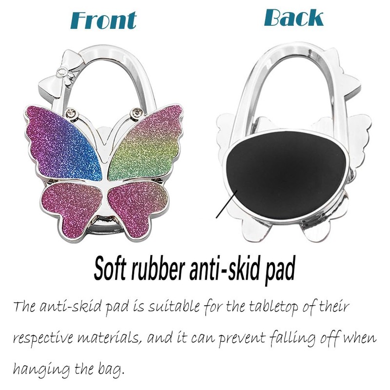 LizCeyMD Butterfly Folding Handbag Table Hangers Decorative Handbag Table Hooks