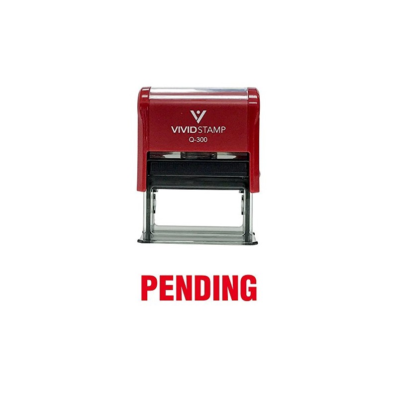Pending Self Inking Rubber Stamp (Red Ink) - Large