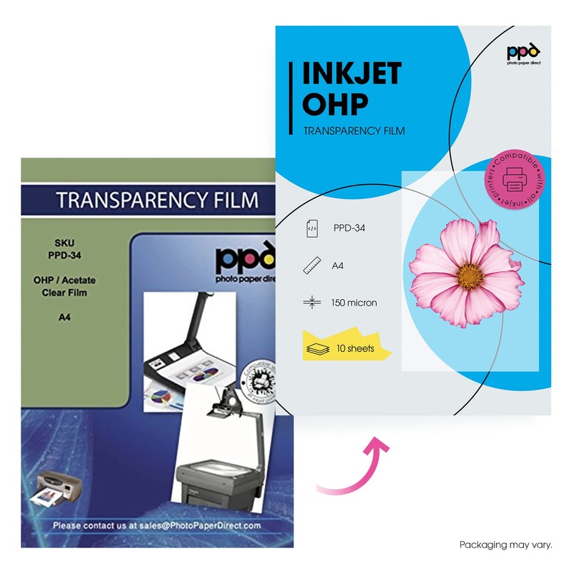 PPD 10 x A4 Inkjet Premium Overhead Film for Full-Colour