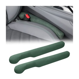 BESULEN Car Seat Gap Filler, 2 Pack Universal Console Side Organizer for Car SUV Truck, Fill The Gap Between Seat and Console Stop Things from Dropping, Seat Crevice Plug Drop Blocker (Green)