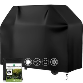 Weatherproof Oxford BBQ Grill Cover Gas Grill Cover Waterproof Windproof UV-Resistant Tear-Resistant for Weber Enders Char Broil Series (145 x 61 x 117 cm)