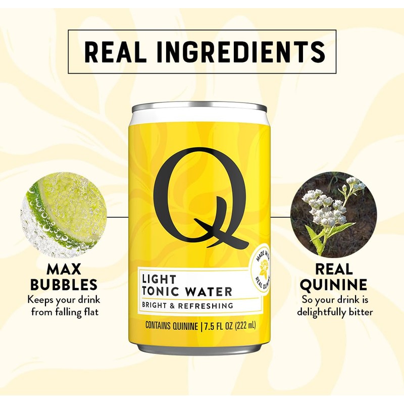 Q LIGHT TONIC WATER with Real Quinine & Organic Agave