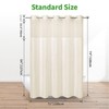eachope Cream No Hook Tufted Shower Curtain with snap-in Liner