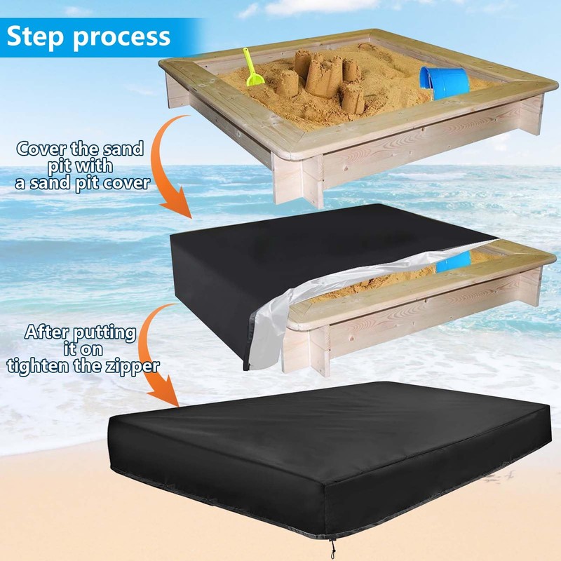 Sandpit Cover, 150 x 150 x 20 cm Tarpaulin Sandpit