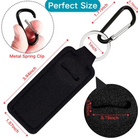 KUKEANVO Chapsticks Holder Keychain for Lipstick, Lip Balm Keychain Holder with Clip, Stocking Stuffers for Women