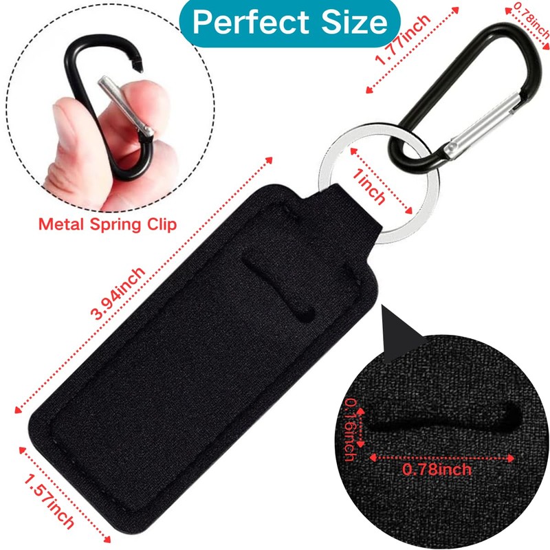 KUKEANVO Chapsticks Holder Keychain for Lipstick, Lip Balm Keychain Holder