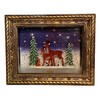 San Francisco Music Box Musical Lighted Reindeer in The Woods