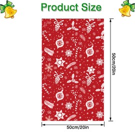 BAISDY 80 Sheets Christmas Tissue Paper for Gift Wrapping 50 x 50 cm