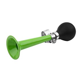Bicycle Horn, 5 Colours 2.2 Inch Portable Retro Cycling Metal Air Horn Rubber Squeeze Bulb, Non-Toxic Durable with a Metal Bracket for Bicycles, Mountain Bikes, etc. (Green)