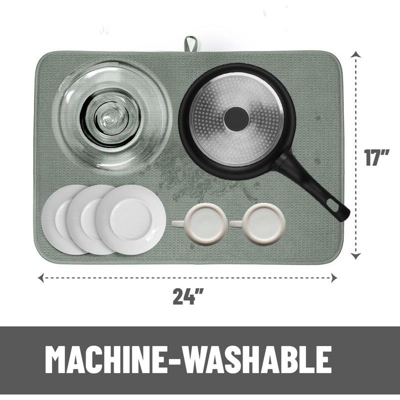 Microfibre Dish Drying mat XXL for Kitchen Draining Board Mat