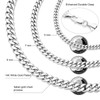 KRKC&CO Men's Necklace, 5/7/8/9/10 mm Men's Stainless Steel Curb Chain