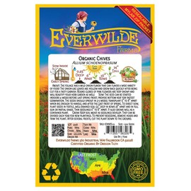Everwilde Farms - 500 Organic Chives Herb Seeds - Gold Vault Packet