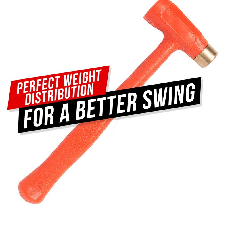 Dead Blow Hammer 1.5lb (24oz) - Unibody Molded, Rebound &