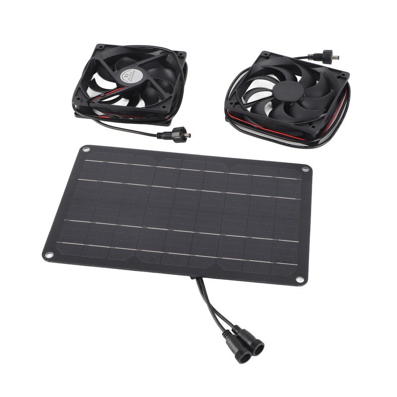 Solar Panel Fan Kit 15W 12V Exhaust Fan with 4.9ft