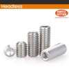 M10 x 20mm 10 Pcs Set Screws, Headless Concave End,