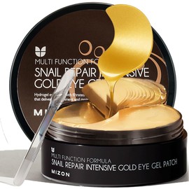 MIZON Under Eye Patches for Puffy Eyes & Dark Circles, 24K Gold & Snail Mucin, 60 Pcs – Anti-Wrinkle Collagen & Peptide Formula – Moisturizing Korean Eye Mask for Elasticity