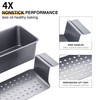 HONGBAKE 4 Pack Meatloaf Pan with Drain Tray, 9 x