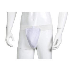 White Foul Cup with Supporter Gold Guard Martial Arts Karate Baseball Muay Thai Kickboxing Sports Foul Cup