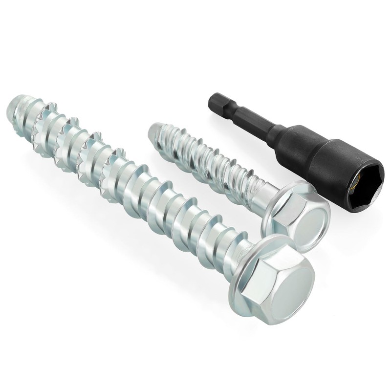 3/8" x 3" Concrete Screws, Zinc Plated Large Diameter Concrete