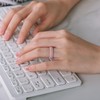 Egnaro Women's Silicone Anniversary Rings, Inner Arc Ergonomic Breathable Design
