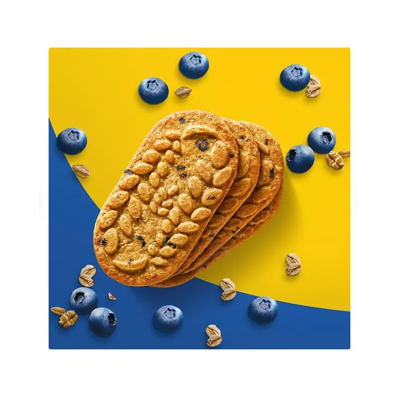 belVita Crunchy Blueberry Breakfast Biscuits 25 Packs, 4 Biscuits Per