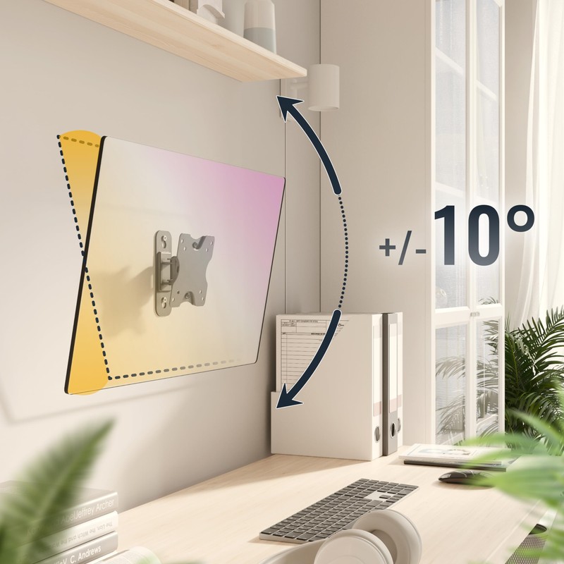 RICOO S3711 Monitor TV Wall Bracket Flat Tilt Swivel 13-27