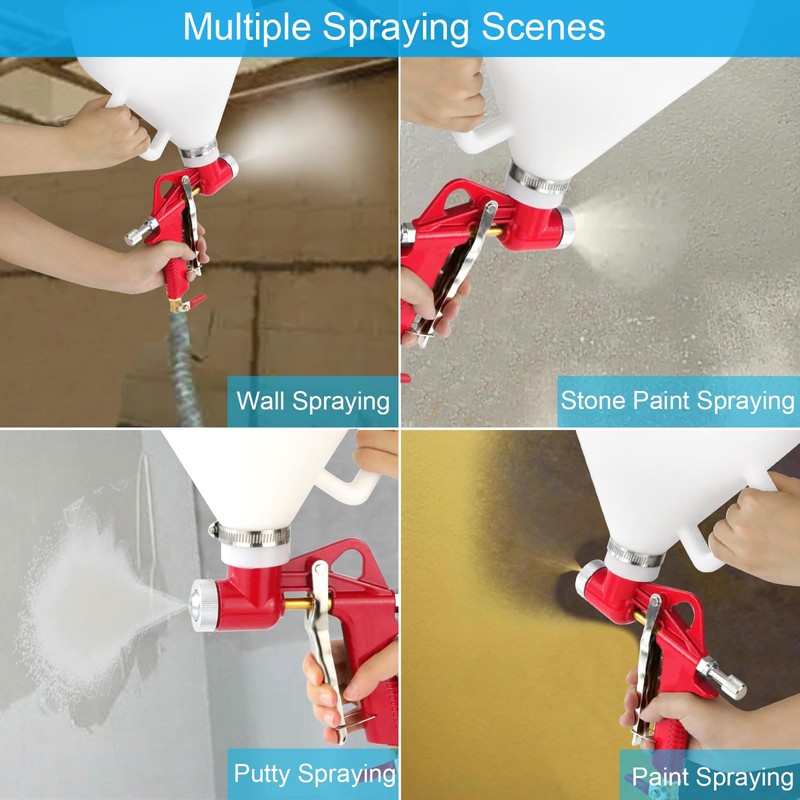 Texture Drywall Sprayer,Air Hopper Spray Guns Paint with 1.5 Gallon