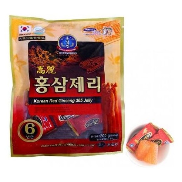 x 8 bags of 200g Korean Red Ginseng Jelly 6 Years / x 200g 고려홍삼젤리 6년 8봉지