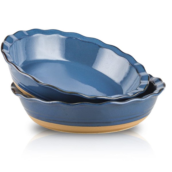 HVH 10 inch Pie Pan for Baking, Ceramic Pie Dish,