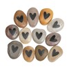 Fun Express Heart Worry Stones - 12 Pieces.