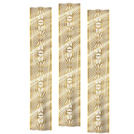 Beistle Lattice Party Panels 3 Piece, 12" x 6', Gold/Brown