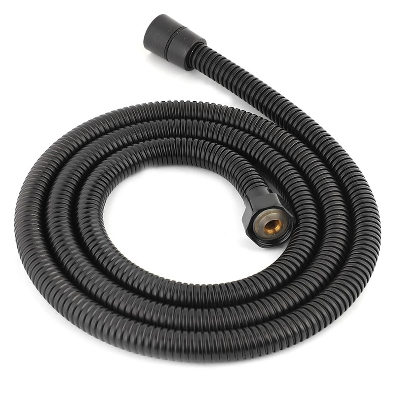 Stainless Steel Black Flexible Shower Hose Waterproof Design 59INCH for