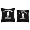 My Auger Works Eventually Ice Fishing Throw Pillow