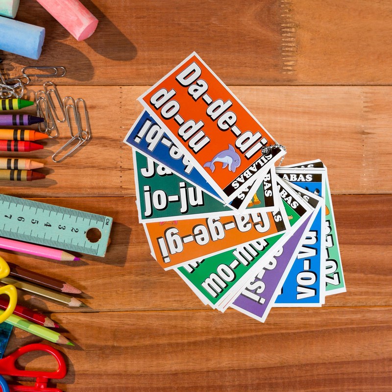 Tarjetas didácticas Escolares. Tarjetas Flash. Aprende sílabas en español, Capítales
