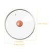 GLEAVI Toughened Glass Pot Lid with Wood Knob Kitchen Cover