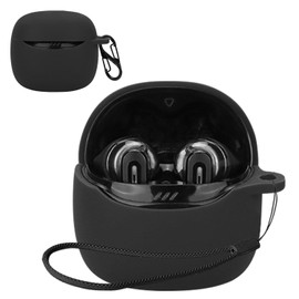 For JBL Tune Flex 2 Case [HVUYAL] Anti-lost Hook Lightweight Scratchproof Dustproof Scratchproof Scratchproof Soft Silica Gel Sport Cool Design Impact Absorption Slim Soft Case Cover Anti-Drop