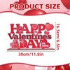 Valentines Day Table Decorations for Home Wood Decor 11.8x6.5inch Red