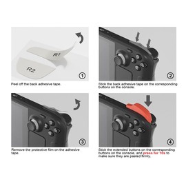 PlayVital Shoulder Buttons Trigger Enhancement Set for Steam Deck LCD, L1R1L2R2 Extender for Steam Deck OLED - White