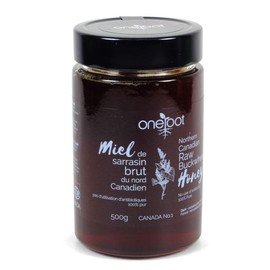 OneRoot Raw Buckwheat Honey – 500g / 17.6oz, Unheated & Unprocessed Dark – Nutrient-Rich, Antioxidant-Packed Natural Sweetener – Pure & Unfiltered Honey