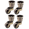 Solid Brass Castors Casters with 28mm Wheel (Set of 4)