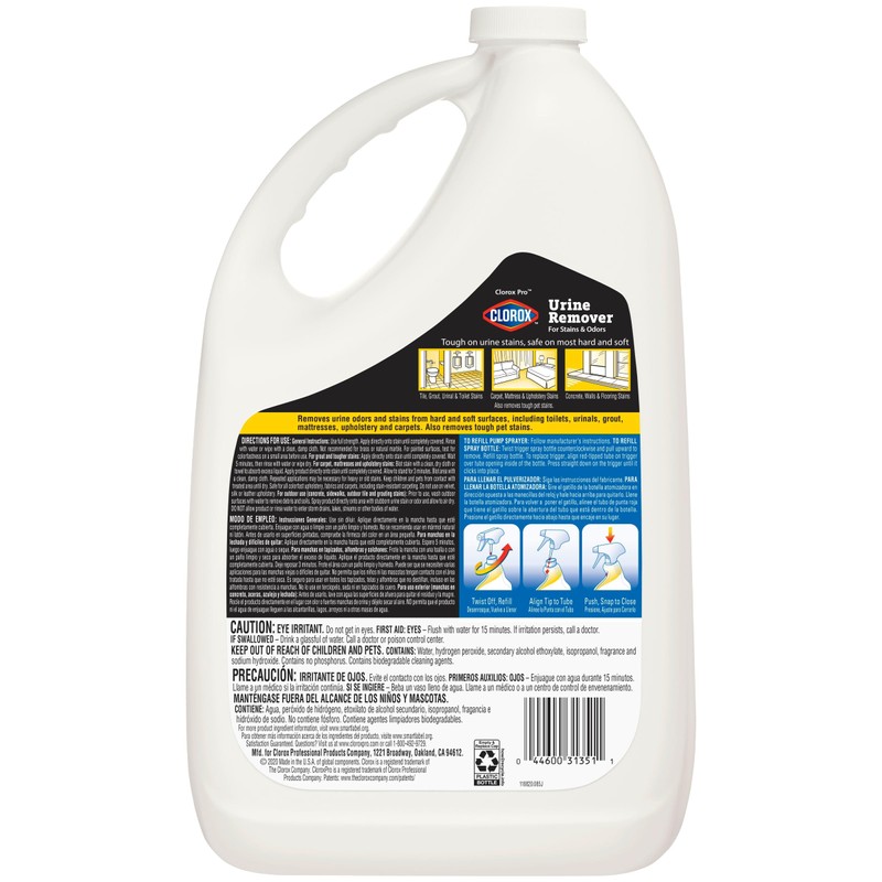 CloroxPro Urine Remover for Stains and Odors Refill, 128 Ounces