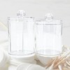 Round Transparent Acrylic Cotton Pad & Swab Organizer (Single Layer) Without Slot 3ea
