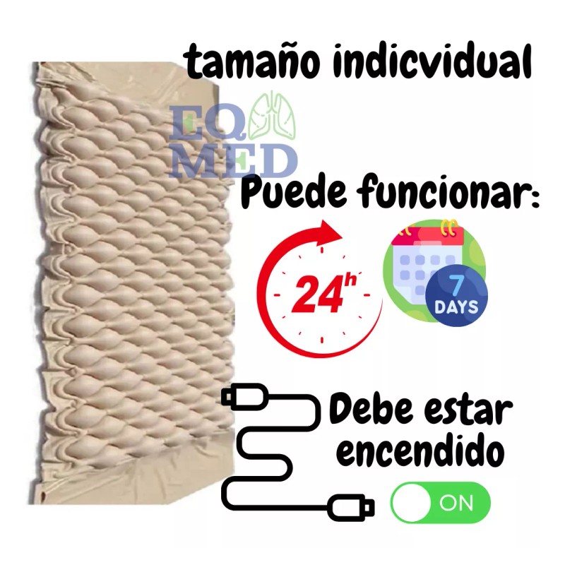 Homecare Colchón Antiescaras Neumático C/ Compresor 200x90cm 120 Kg