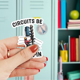 3 Pcs Circuits Be Trippin Sticker, Electrician Lineman Sticker, Helmet Toolbox Construction Electrician Welder Funny Hard Hat Worker Welding for Bottle Tool Box Tool Kit Helmet Gifts Electrican Job