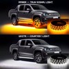Afurkuot 70" LED Running Board Lights, White & Amber Light
