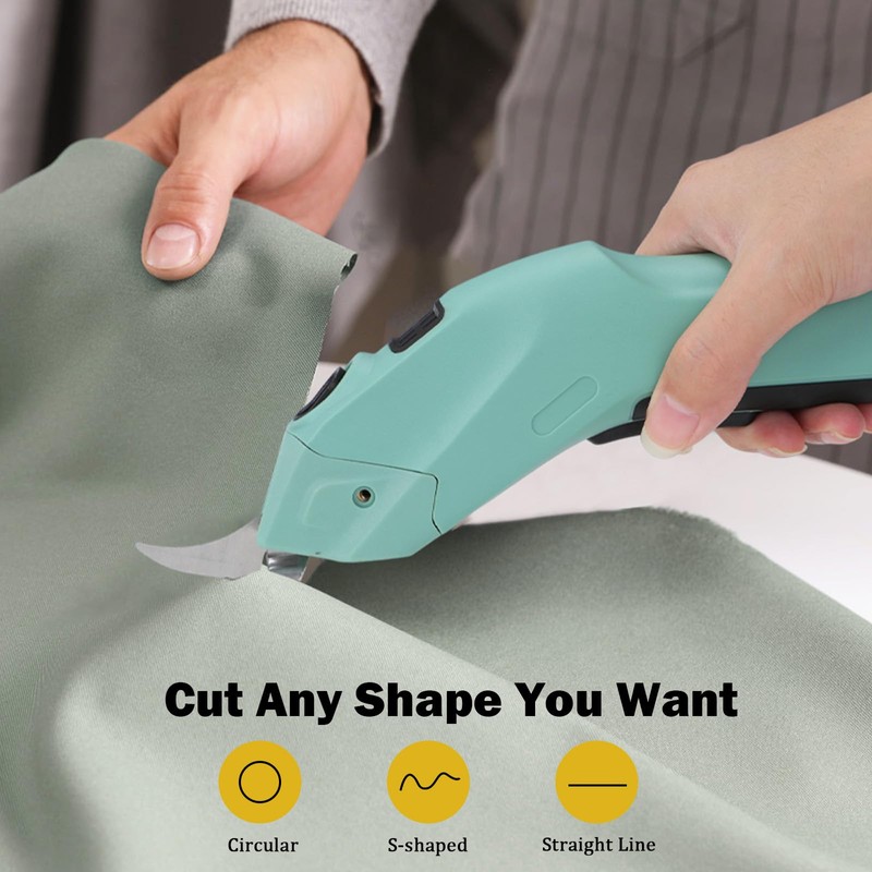 Electric Scissors, Wireless Cutter with 2 Cutting Blades, 4 V
