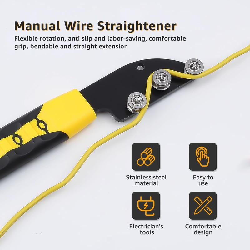 1Pc/2Pcs Wire Straightener Stainless Steel Wire Straightening Tool Electrical Box